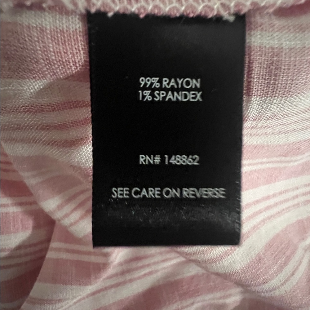 NWT Torrid Women Plus Pink/ White Striped Button-Up Long Sleeve Blouse Sz 4X A2 - Picture 7 of 10
